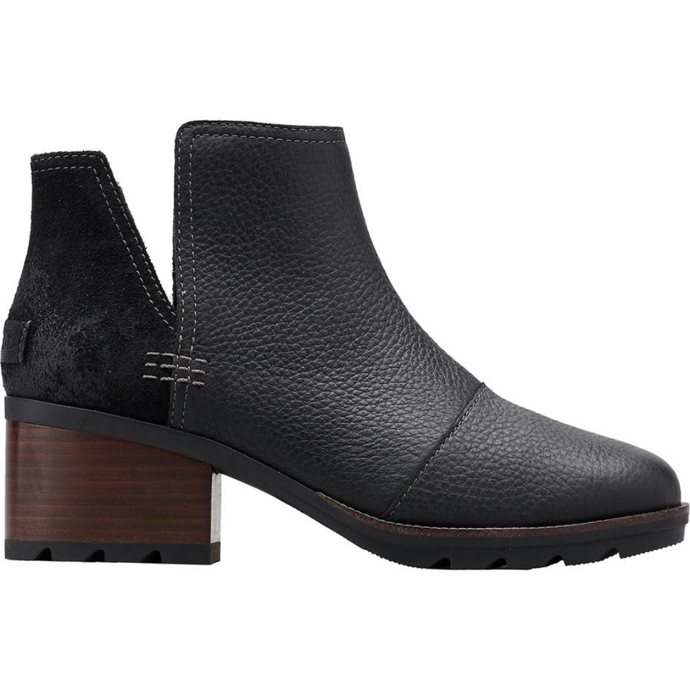 Sorel leather cate cut out black bootie